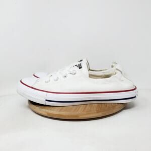 Converse Shoreline Shoes Womens 10 White Slip On Sneakers Cinch Heel